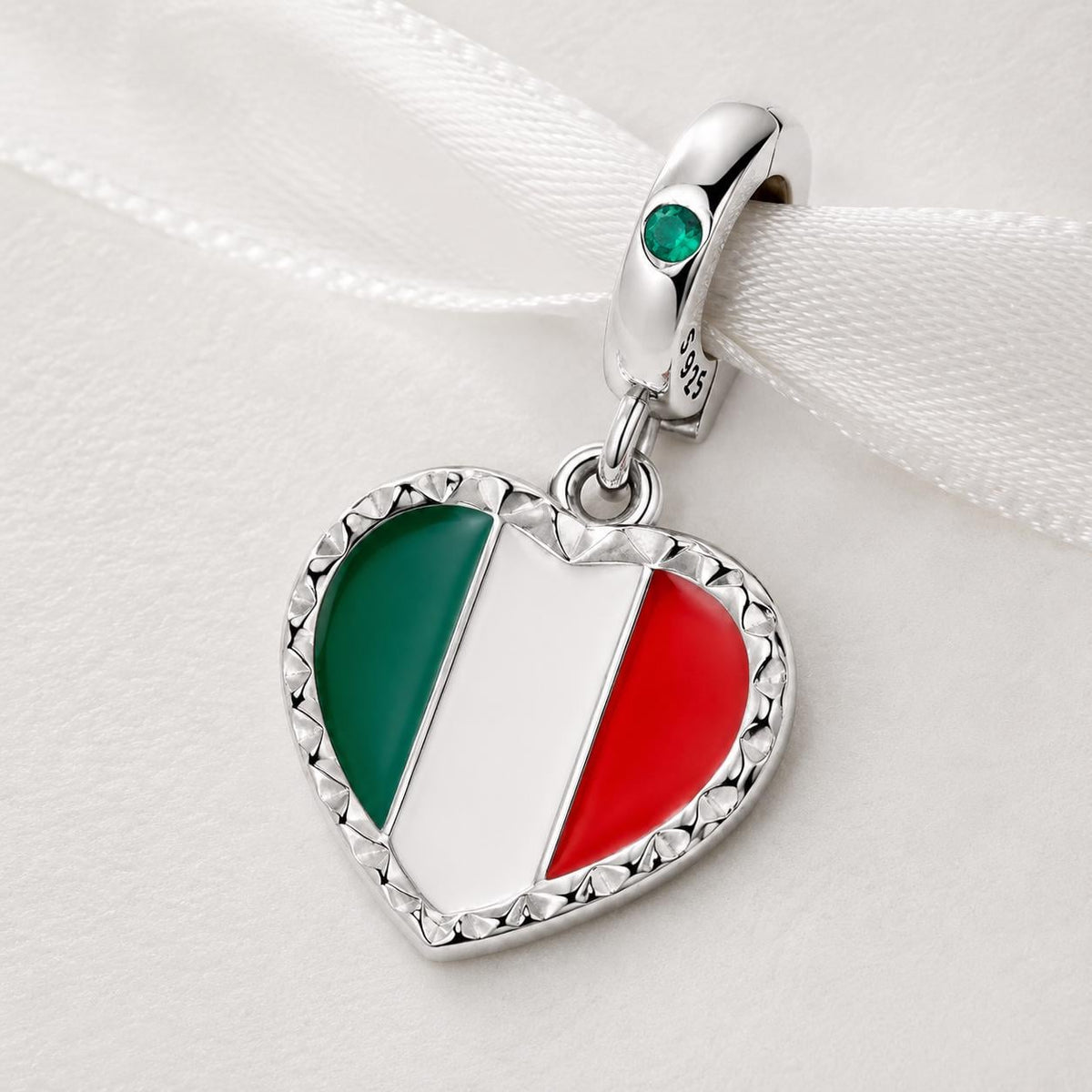 Mexico Heart sterling silver charm alternate view