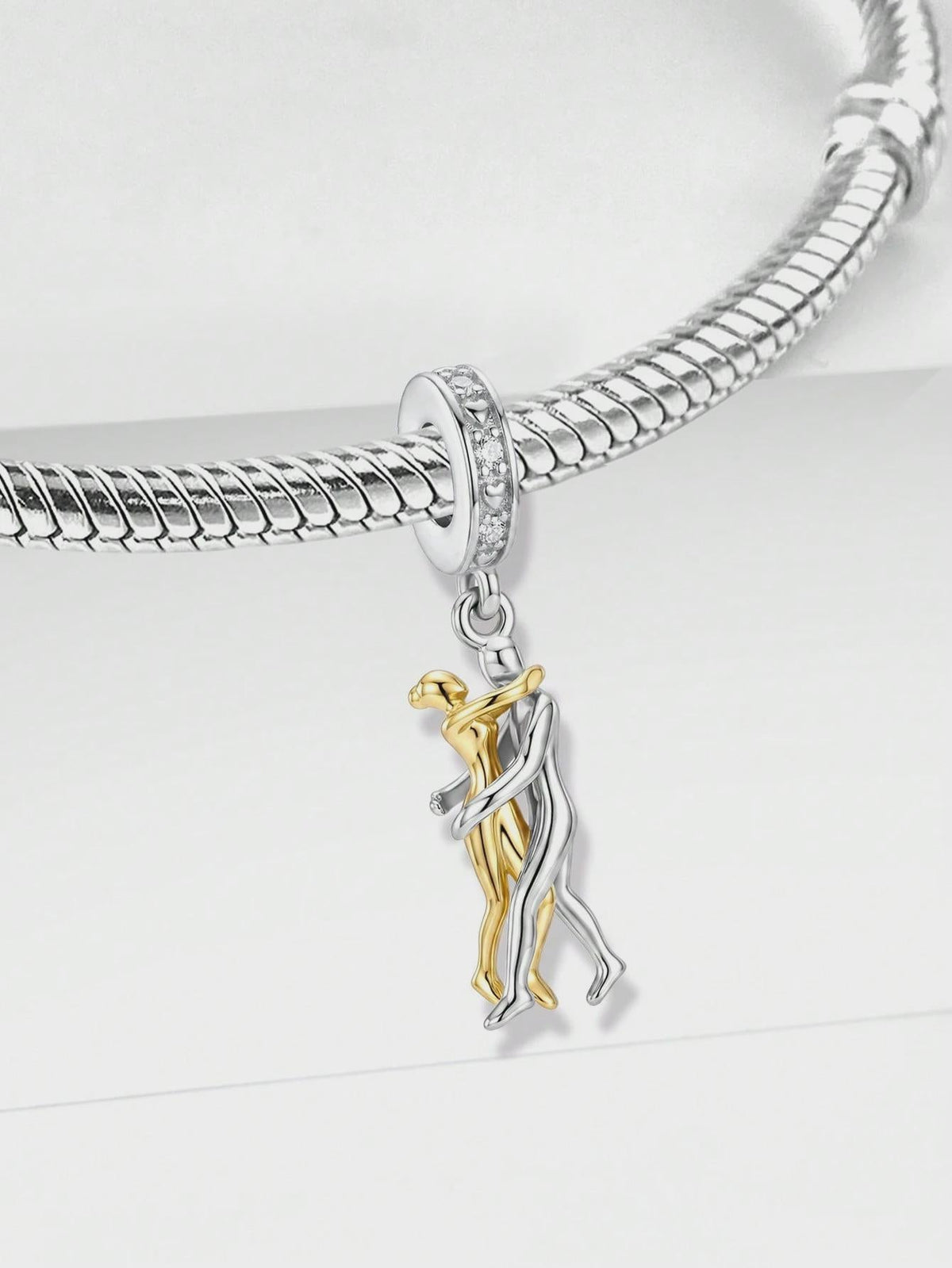 Lovers sterling silver charm view 7