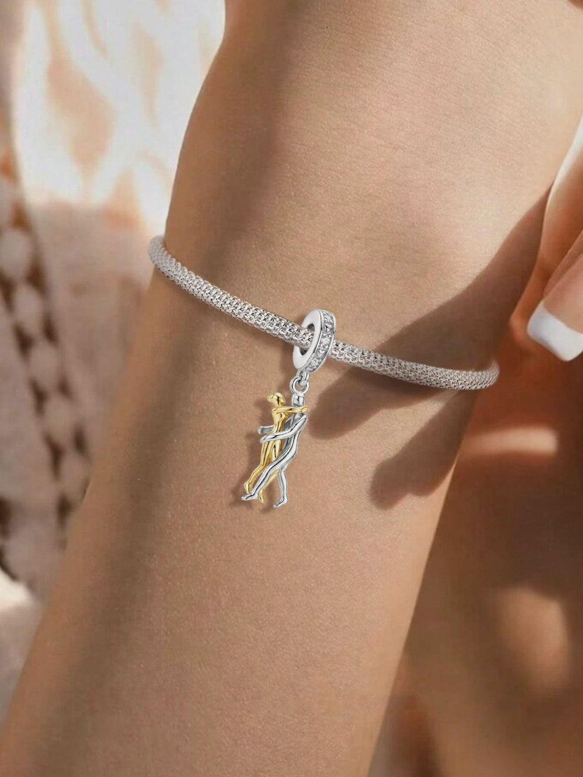 Lovers sterling silver charm view 5