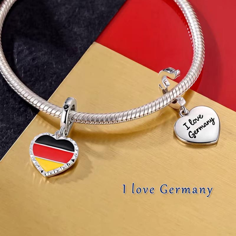 Germany Heart charm detail view