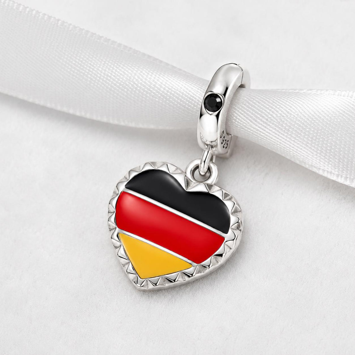Germany Heart sterling silver charm alternate view