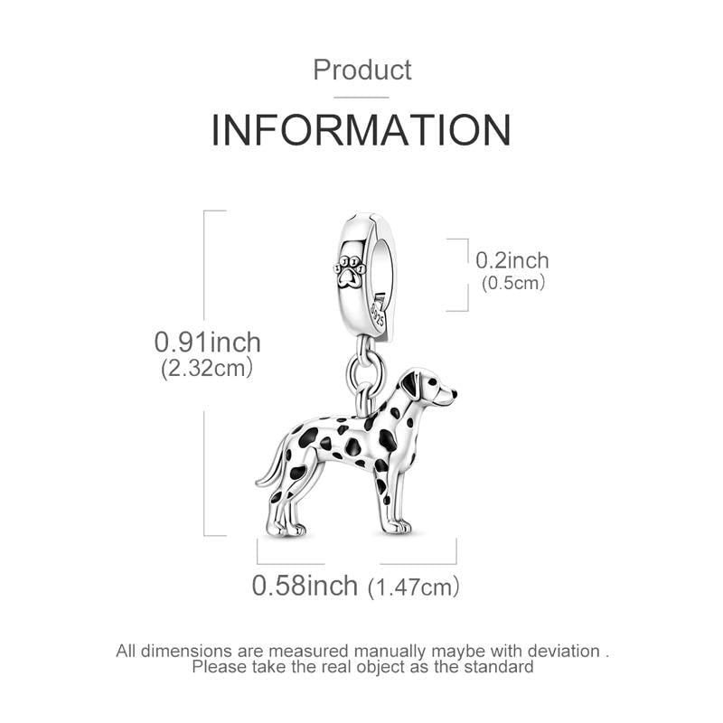 Dalmatian sterling silver charm view 5