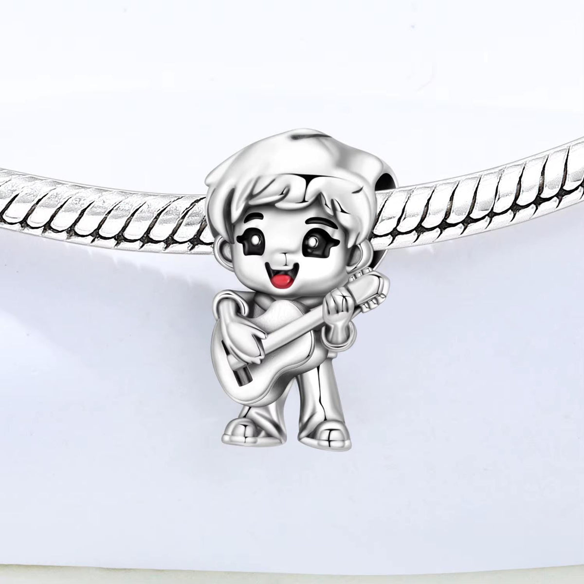 Guitarist sterling silver charm view 6