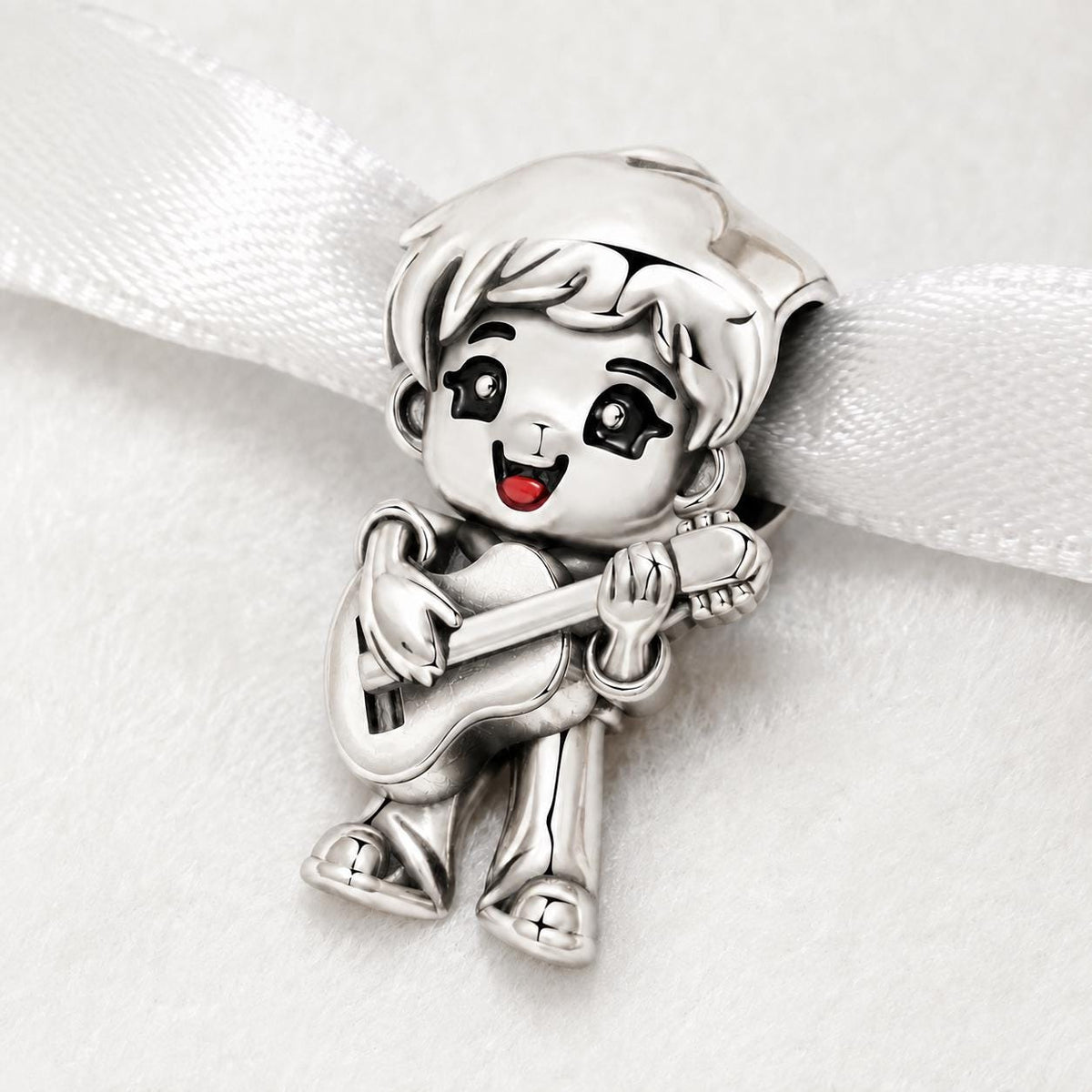 Guitarist sterling silver charm alternate view