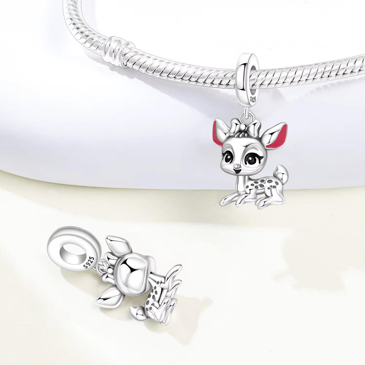 Deer sterling silver charm view 5