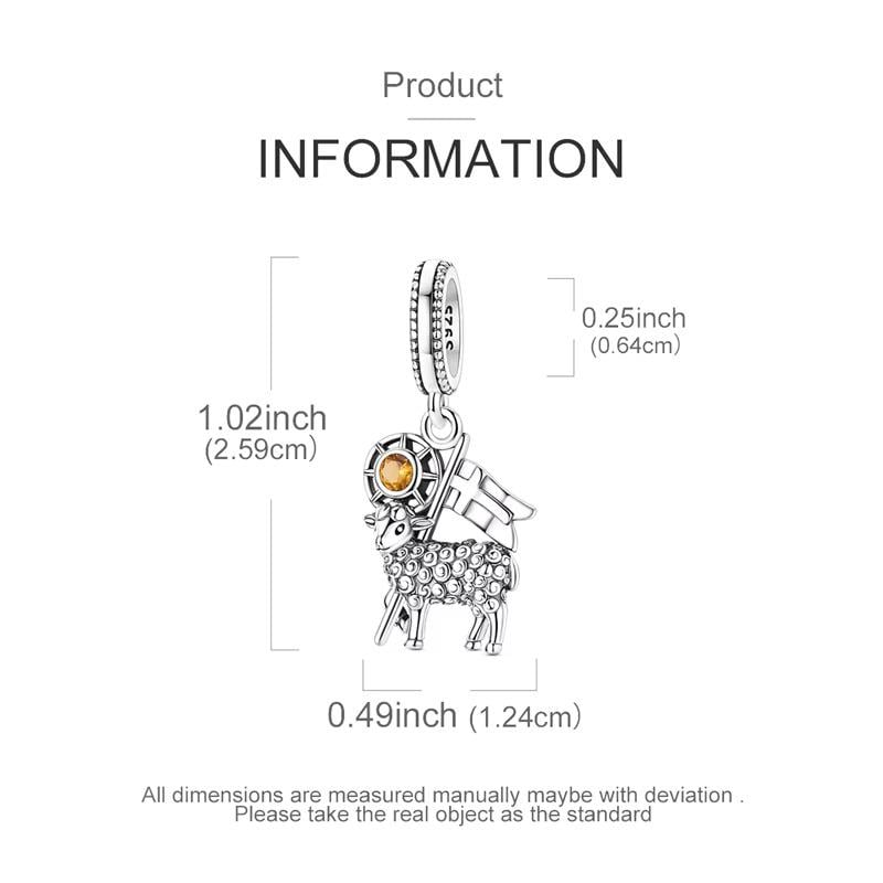 Iceland Sheep sterling silver charm view 5
