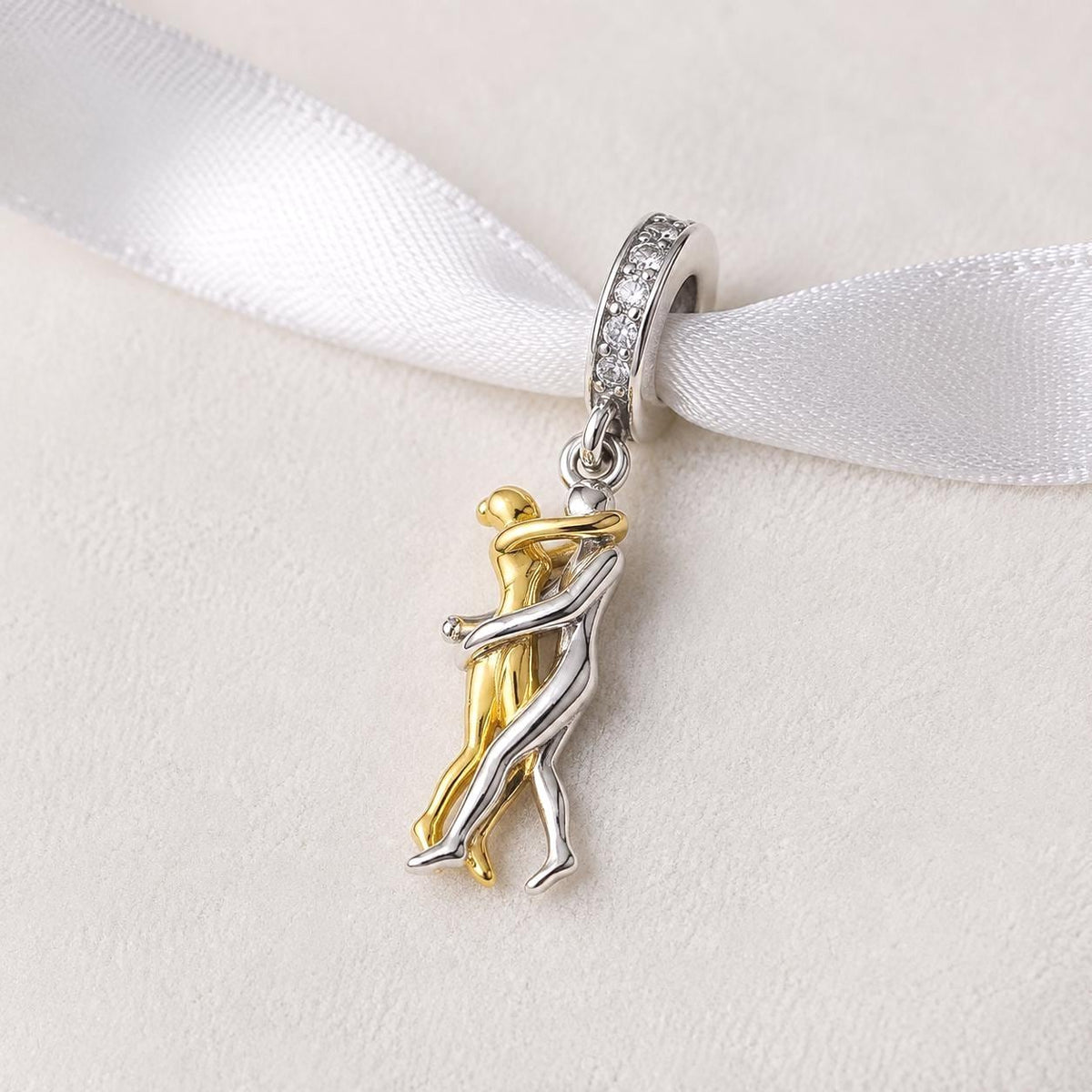 Lovers sterling silver charm alternate view