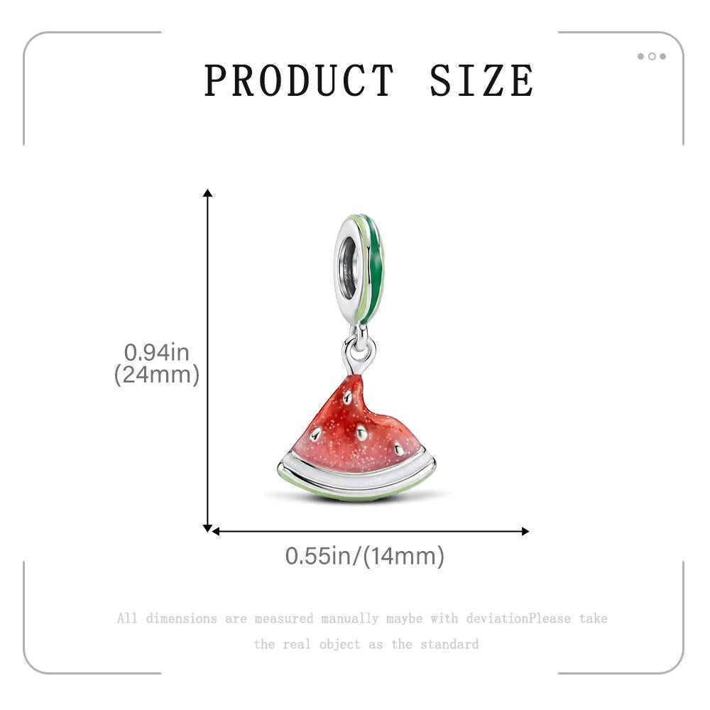 Watermelon sterling silver charm view 5