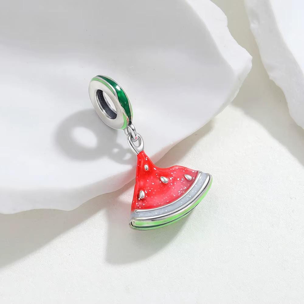 Watermelon 925 sterling silver charm