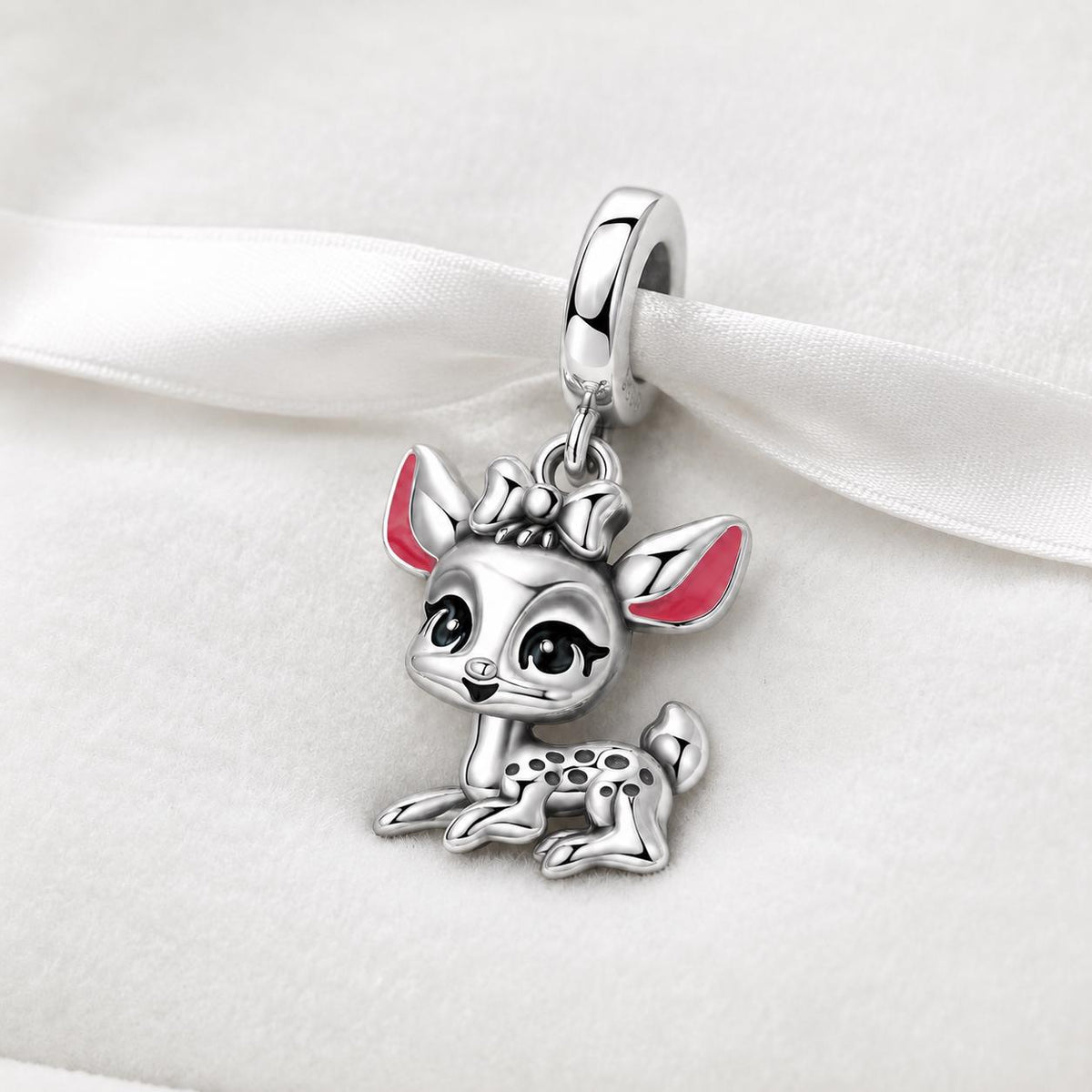 Deer sterling silver charm alternate view