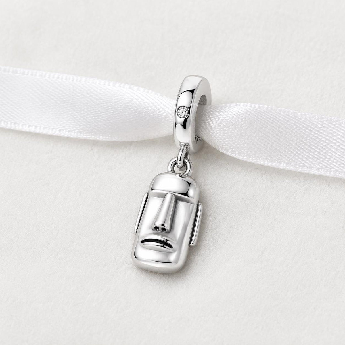 Moai sterling silver charm alternate view