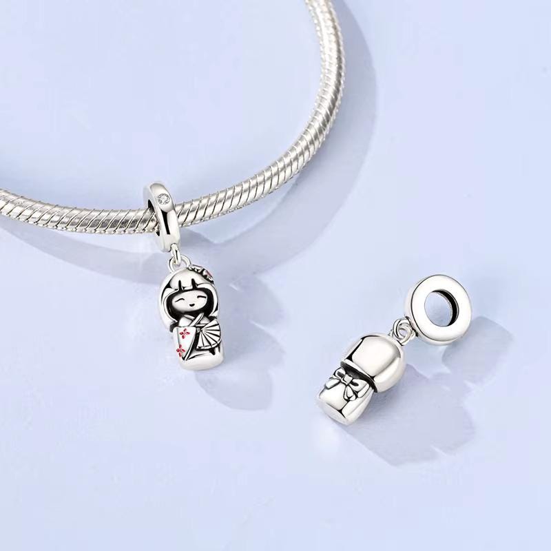 Japanese Doll charm detail view
