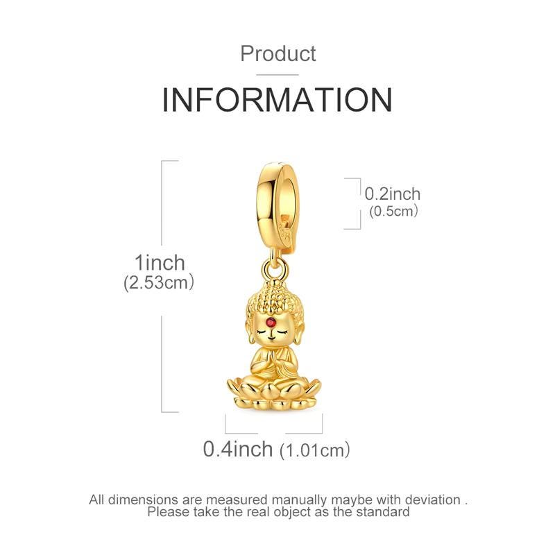 Buddha sterling silver charm view 5