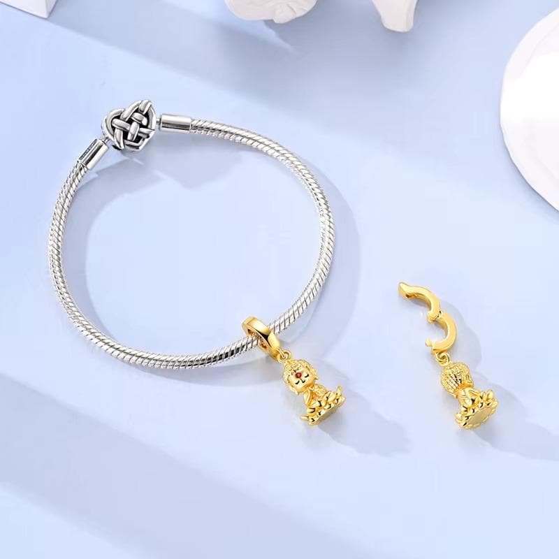 Buddha sterling silver charm view 6