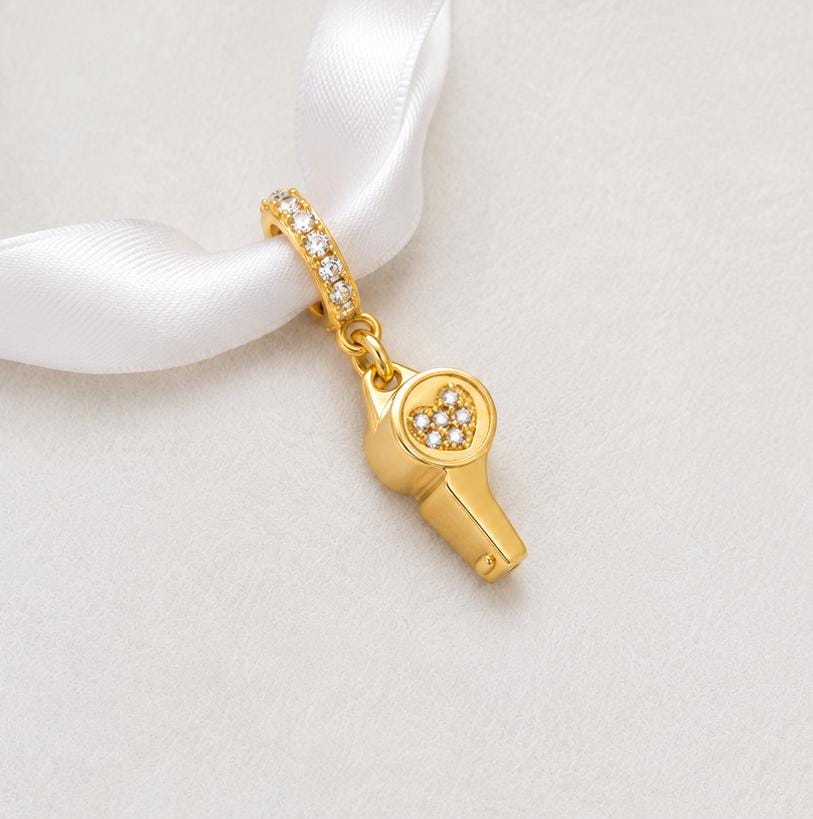 Whistle sterling silver charm alternate view