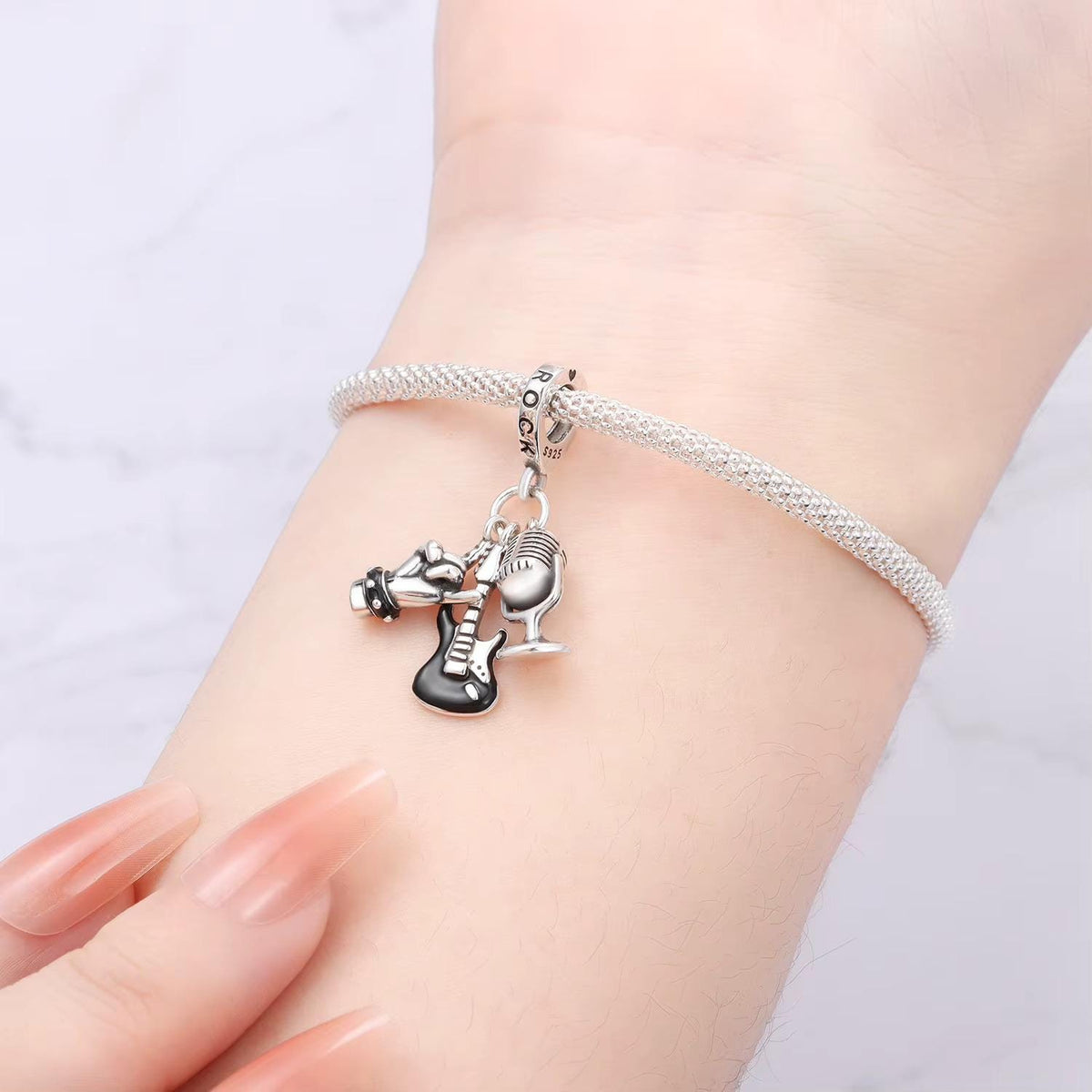 Rock Music sterling silver charm view 5