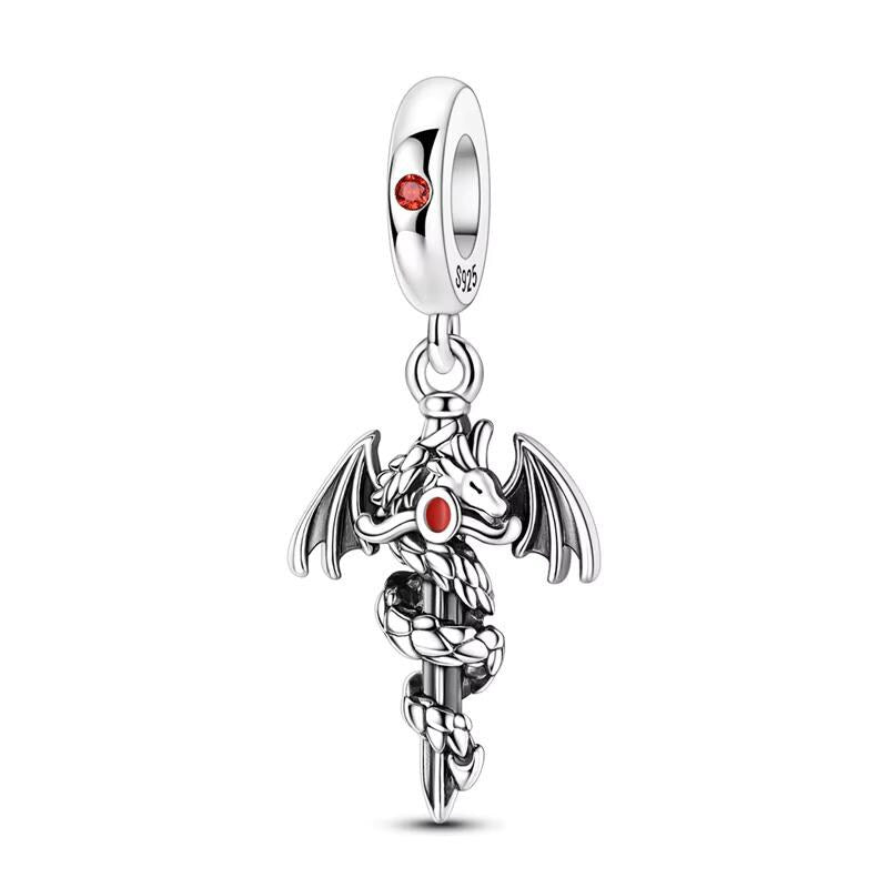 Dragon Sword 925 sterling silver charm