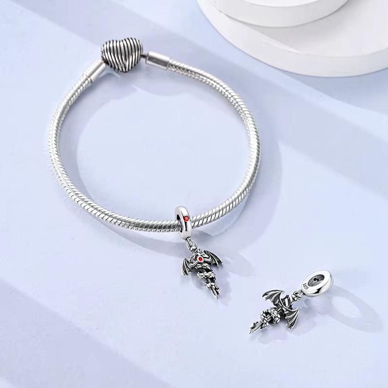 Dragon Sword sterling silver charm view 7