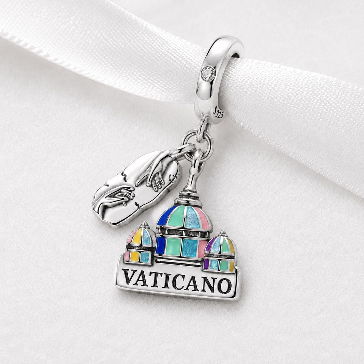 Vatican sterling silver charm alternate view