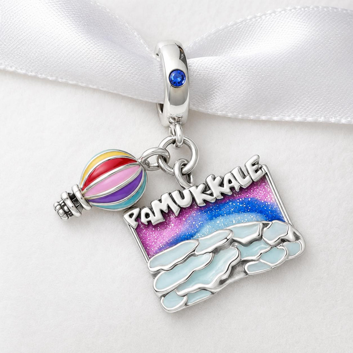 Pamukkale sterling silver charm alternate view