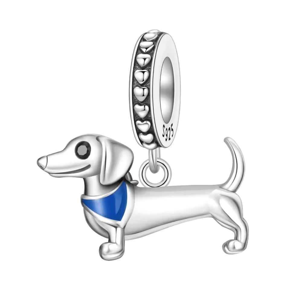 Dachshund 925 sterling silver charm