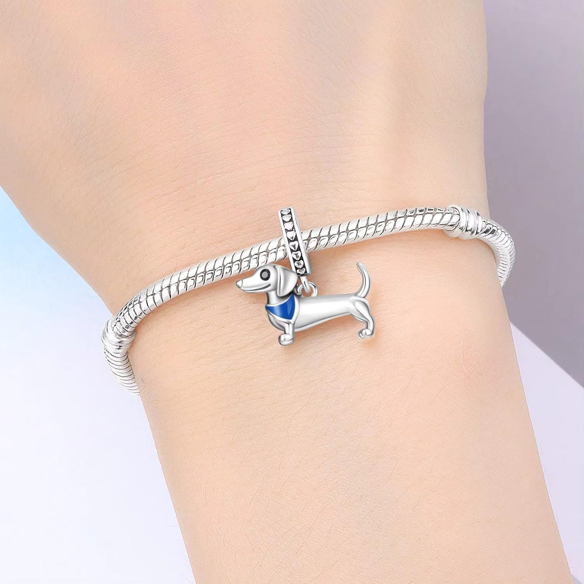 Dachshund sterling silver charm view 5