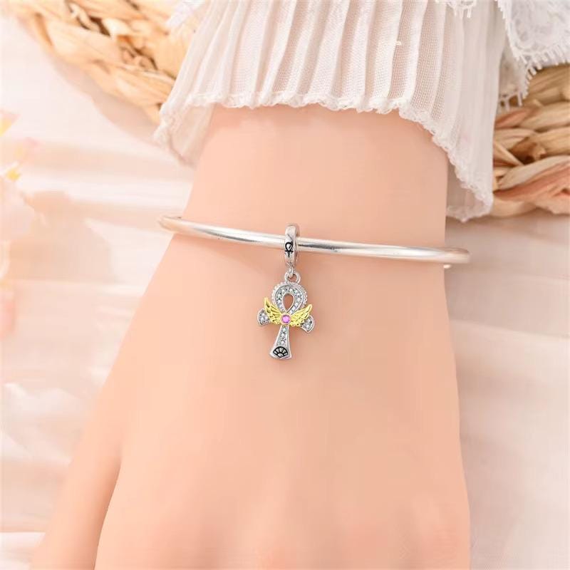 Ankh sterling silver charm view 5