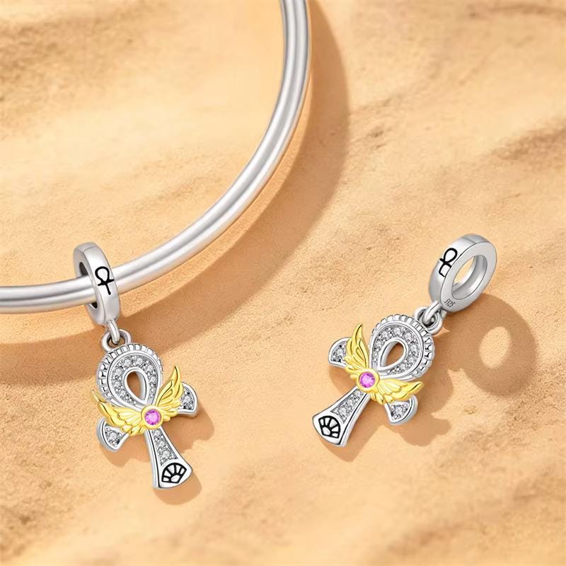 Ankh charm detail view