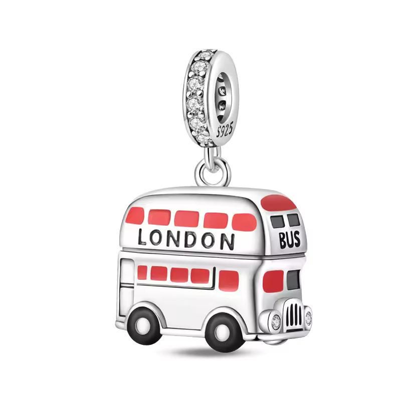 London Bus 925 sterling silver charm