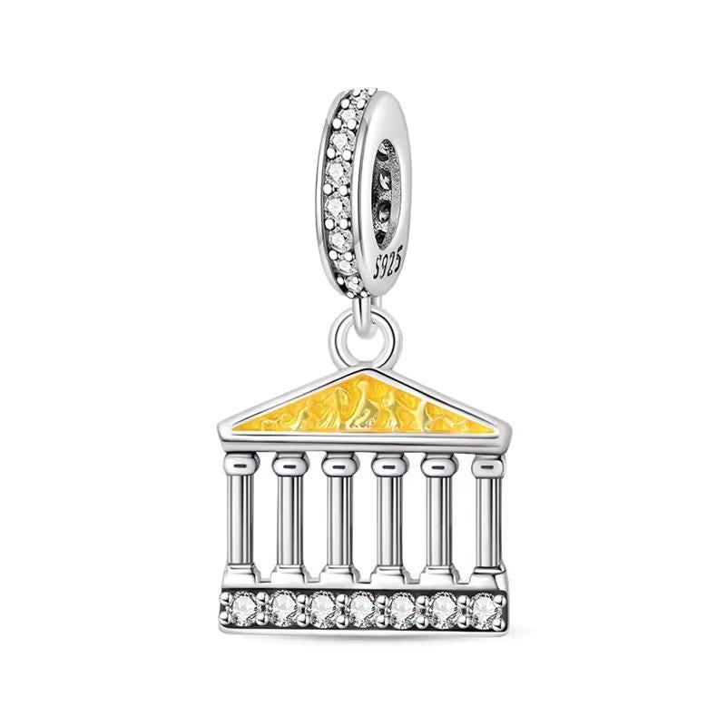 Parthenon 925 sterling silver charm
