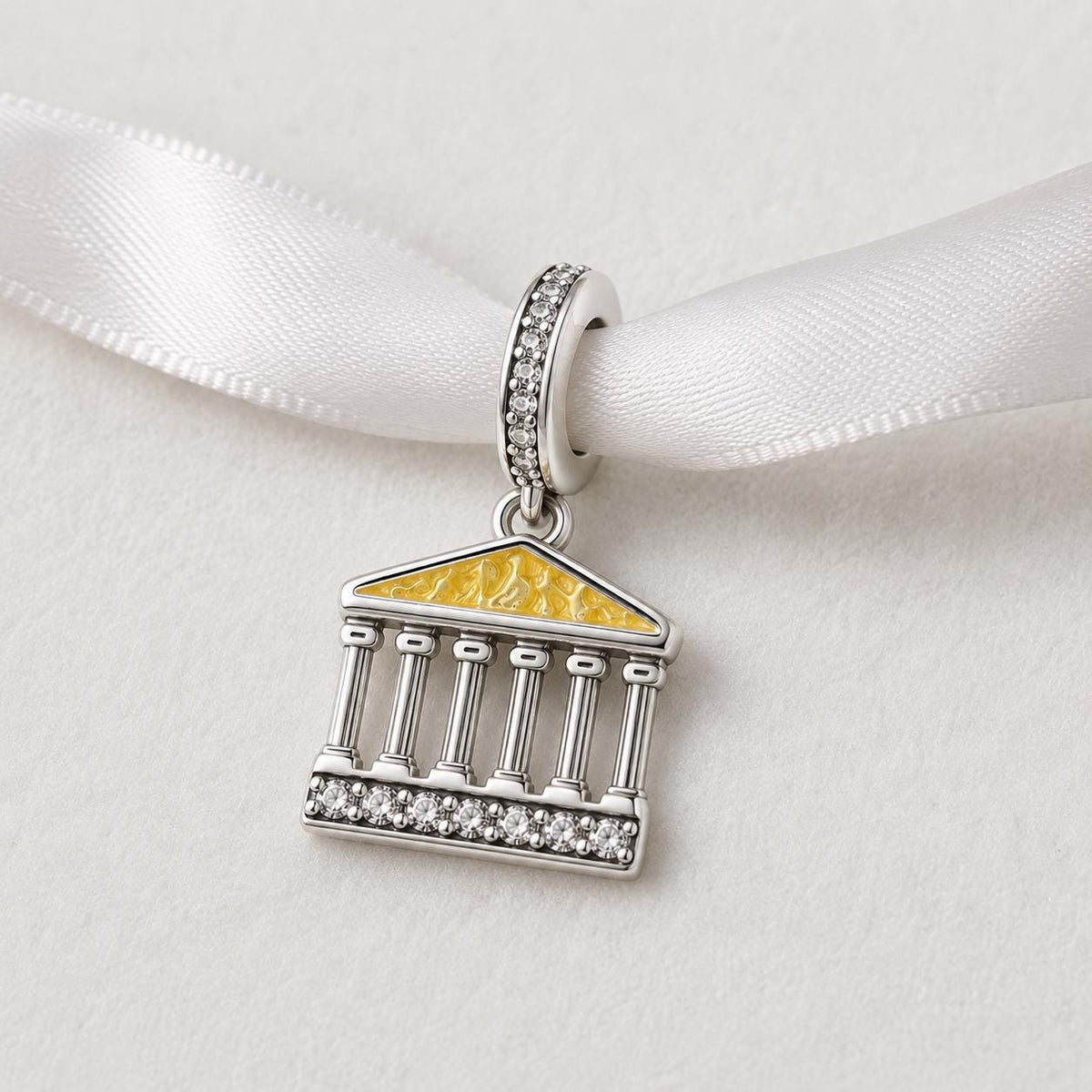 Parthenon sterling silver charm alternate view