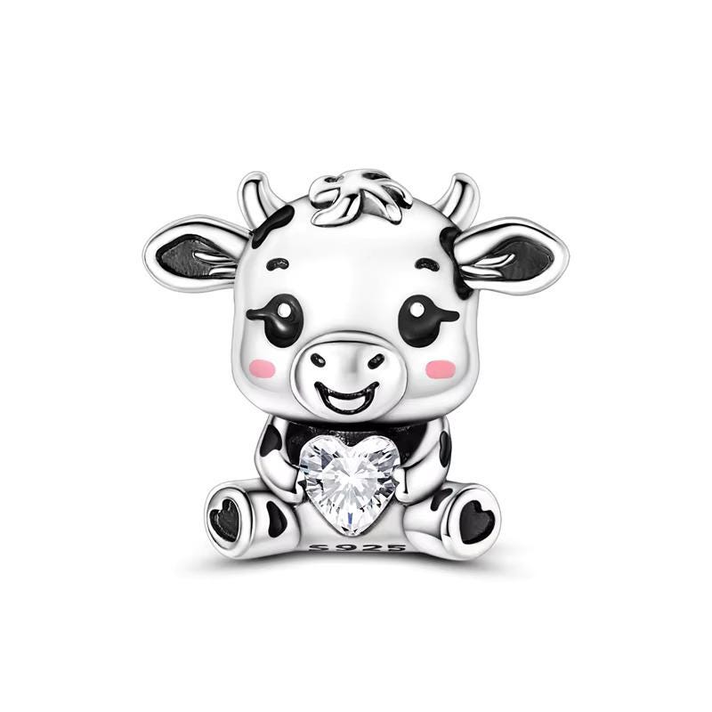 Cow 925 sterling silver charm