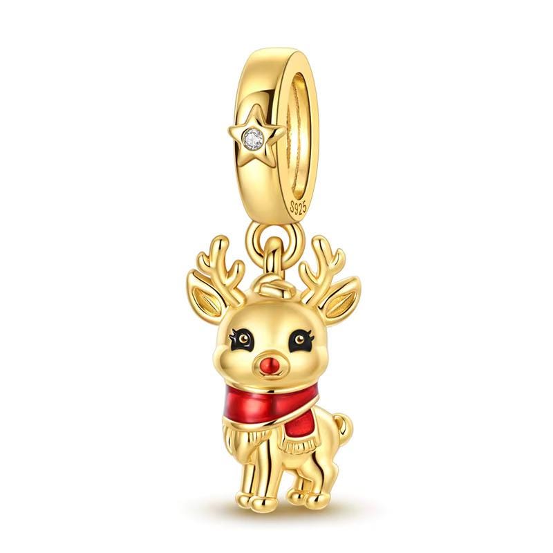Reindeer 925 sterling silver charm