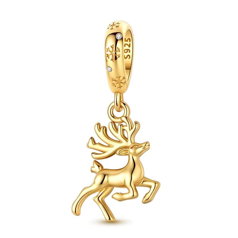 Reindeer 925 sterling silver charm