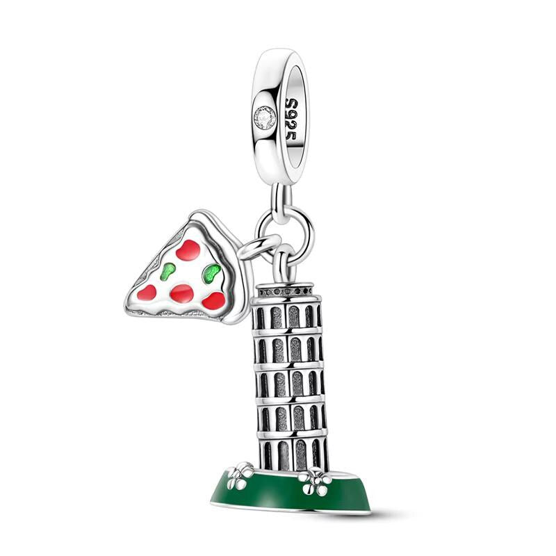 Pisa Tower 925 sterling silver charm