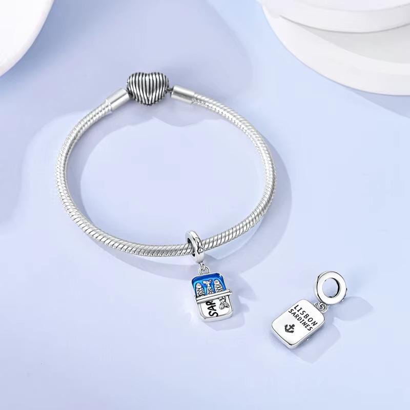 Lisbon Sardines sterling silver charm view 7