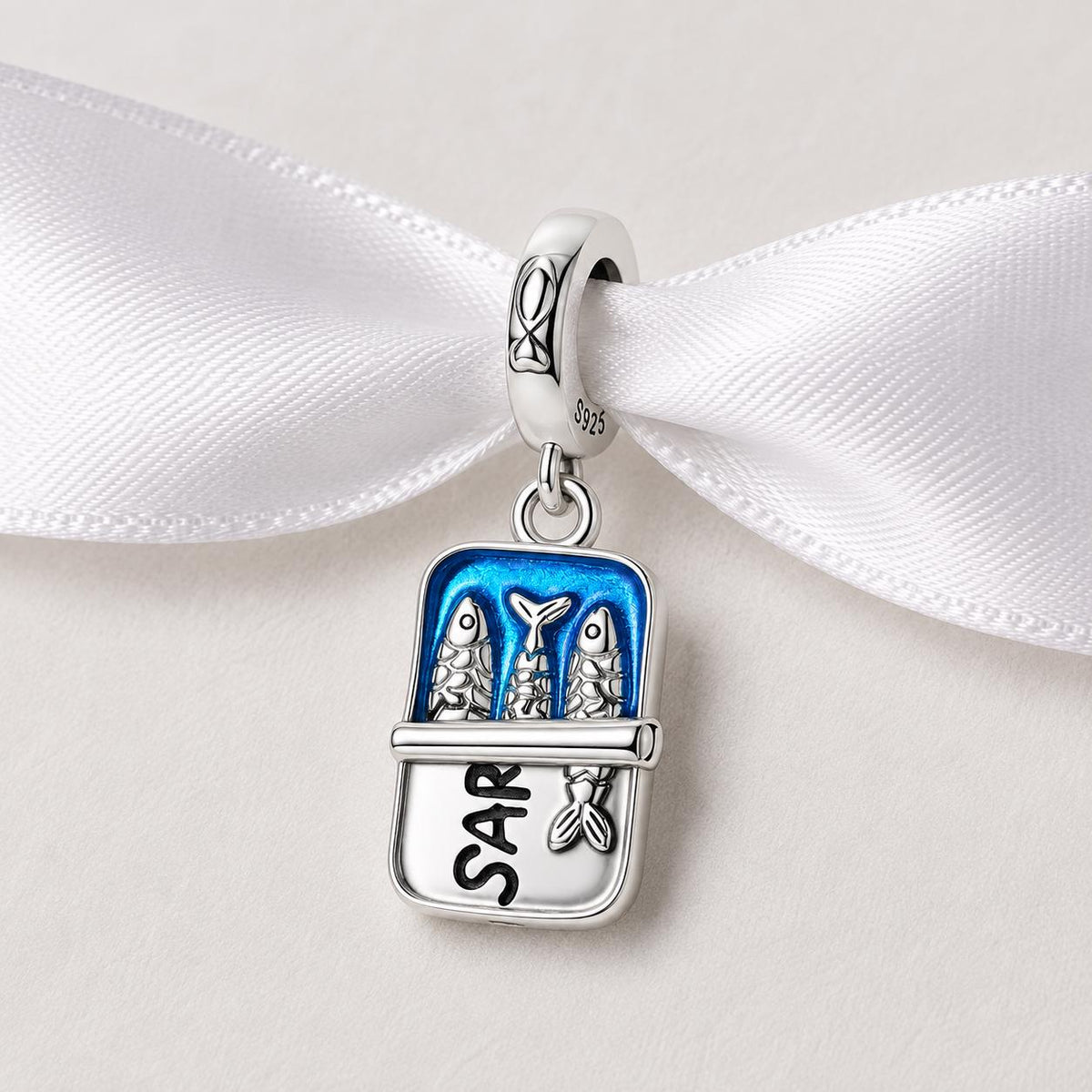 Lisbon Sardines sterling silver charm alternate view