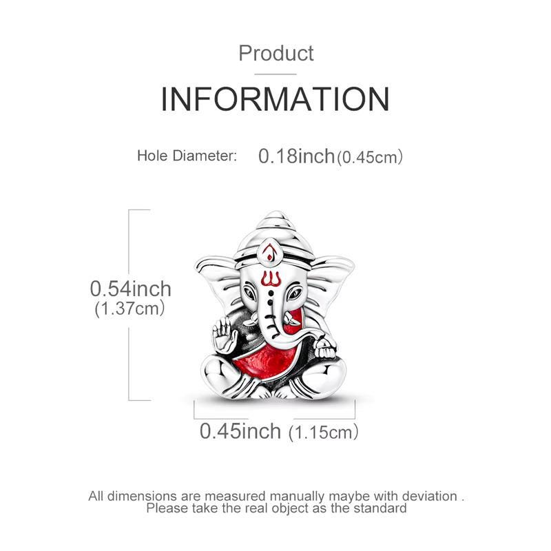 Ganesha sterling silver charm view 5