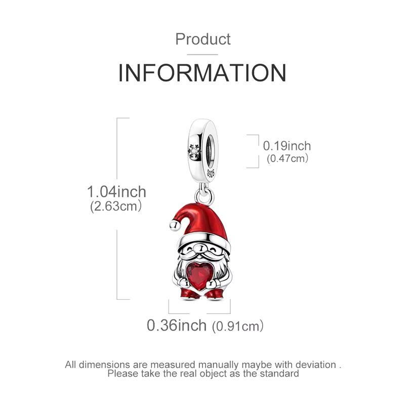 Christmas Gnome sterling silver charm view 5