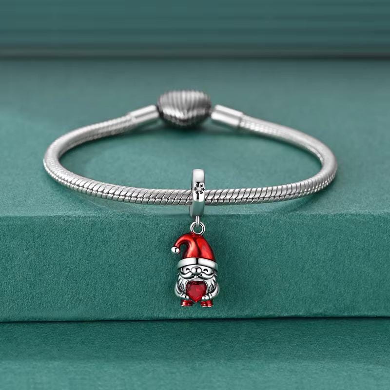 Christmas Gnome sterling silver charm view 6
