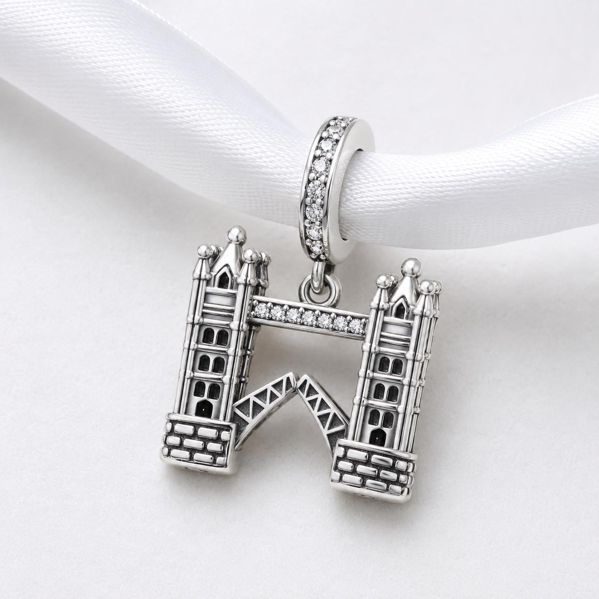 Tower Bridge sterling silver charm alternate view