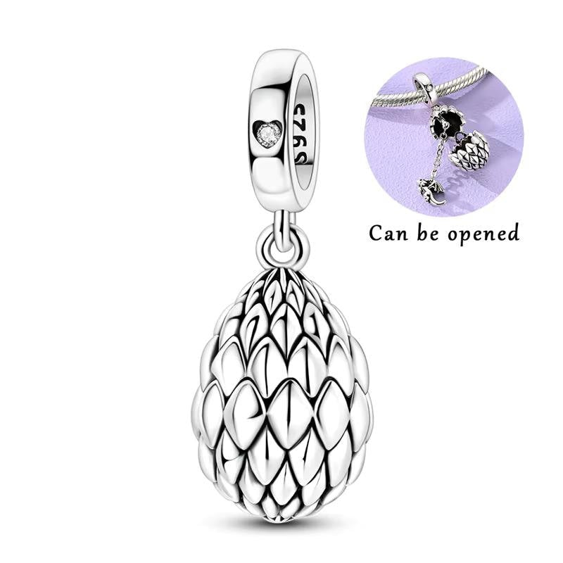 Dragon Egg sterling silver charm view 6
