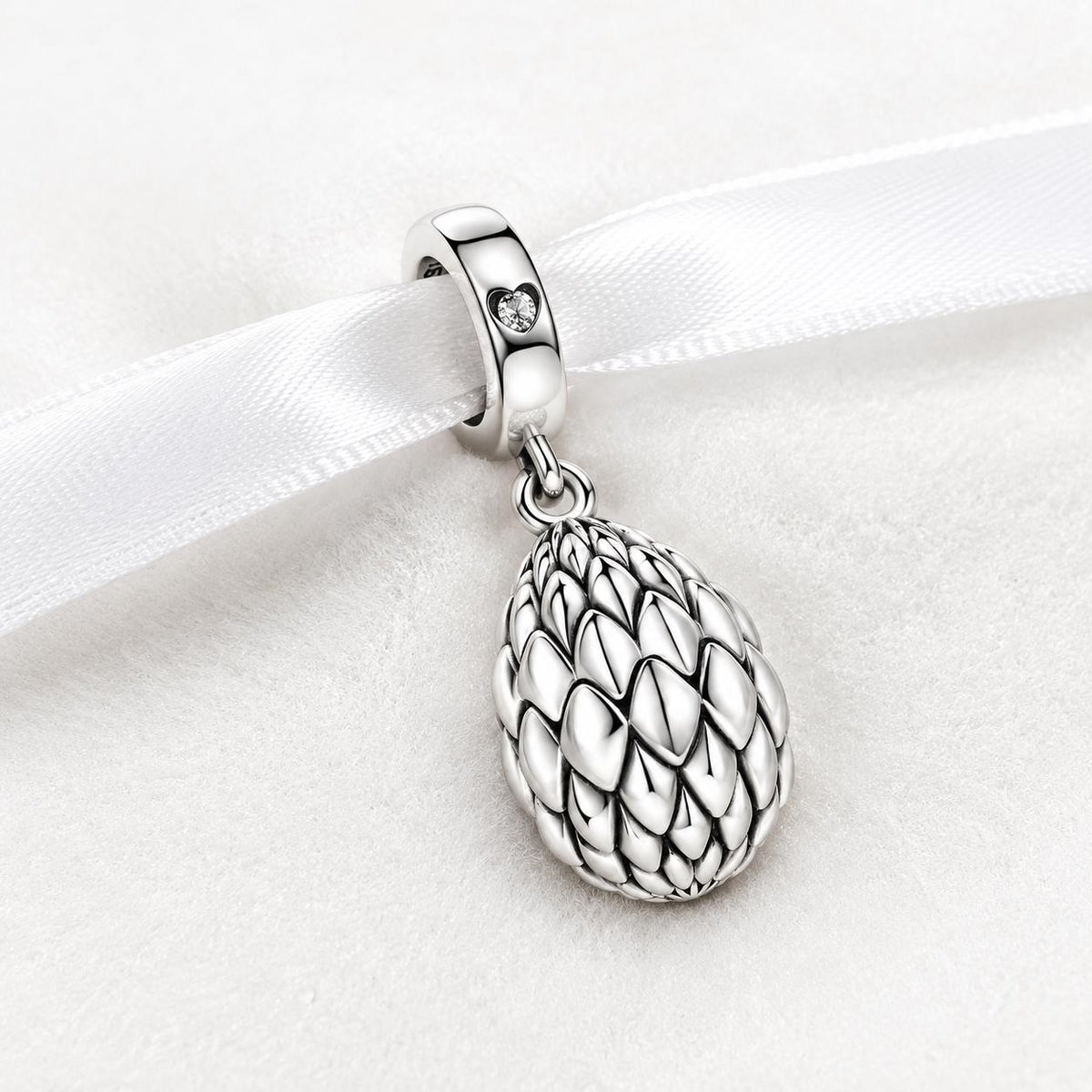 Dragon Egg sterling silver charm alternate view