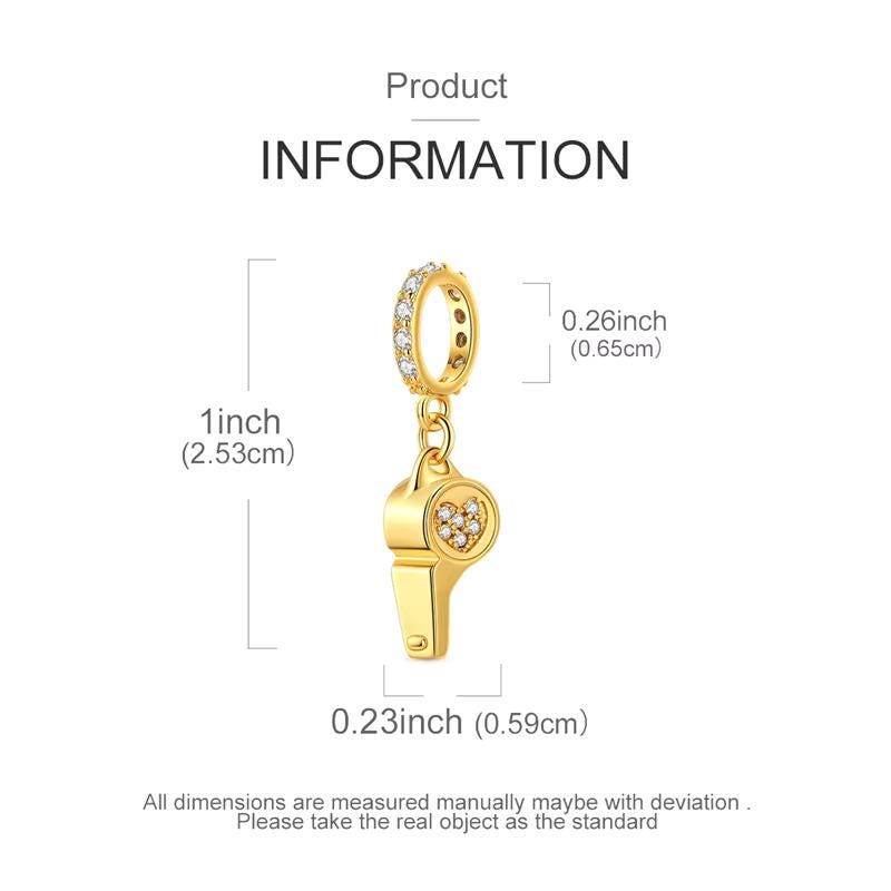 Whistle sterling silver charm view 5