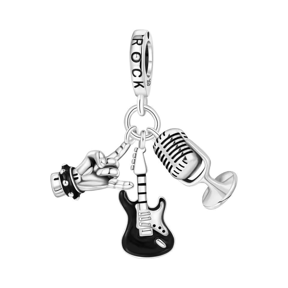 Rock Music 925 sterling silver charm