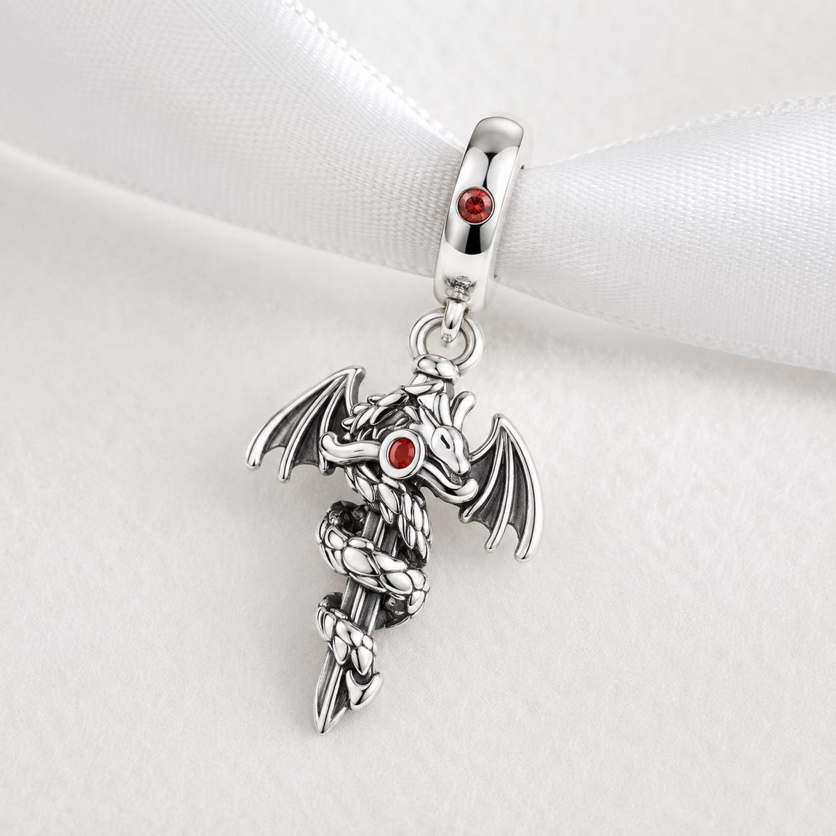 Dragon Sword sterling silver charm alternate view