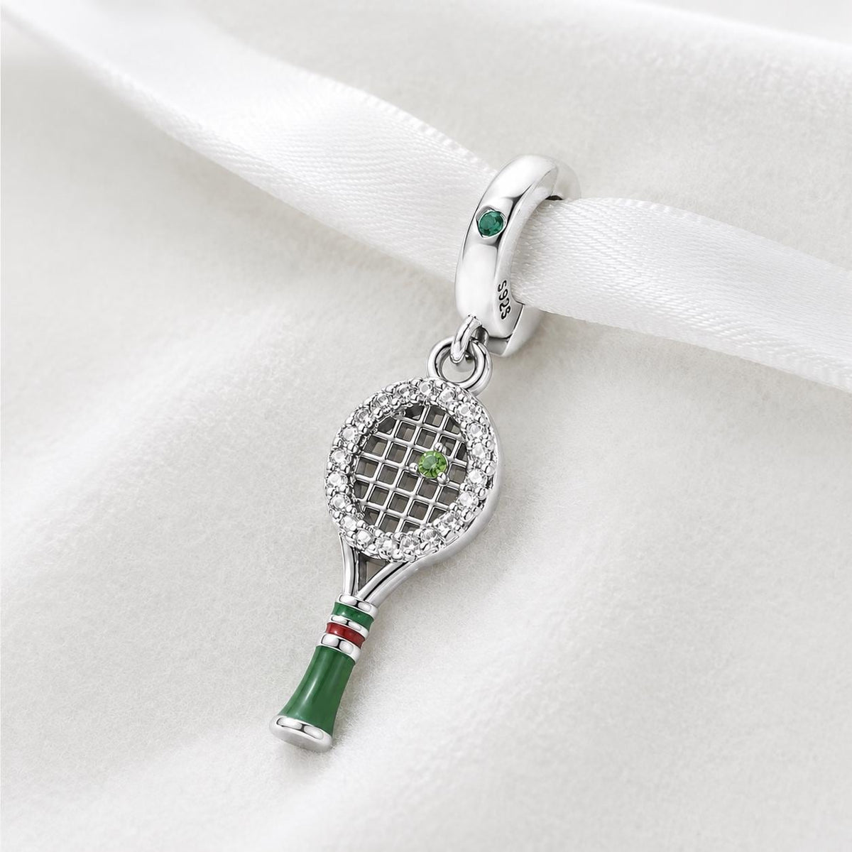 Tennis Racket sterling silver charm alternate view