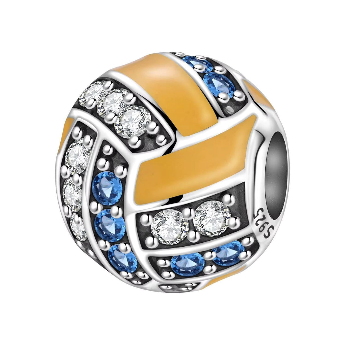 Volleyball 925 sterling silver charm