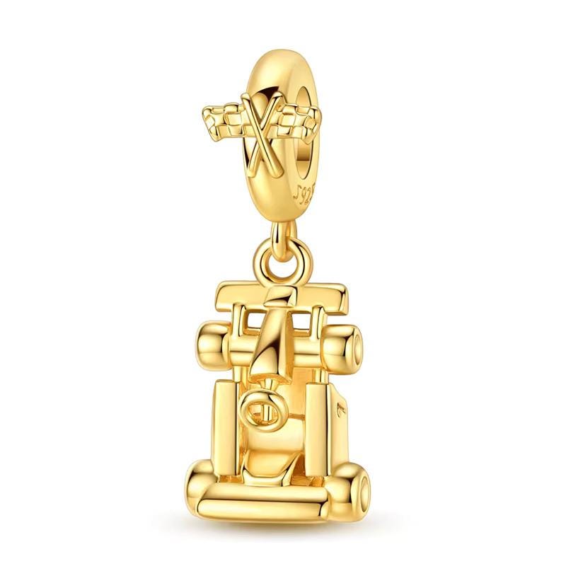 Gold F1 925 sterling silver charm