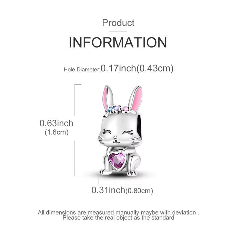 Bunny sterling silver charm view 5